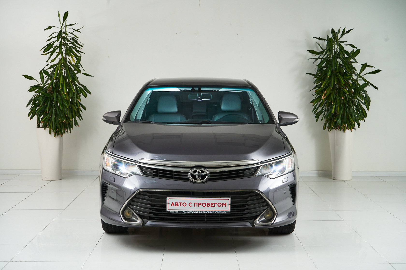2015 Toyota Camry VII Рестайлинг, Серый - вид 2