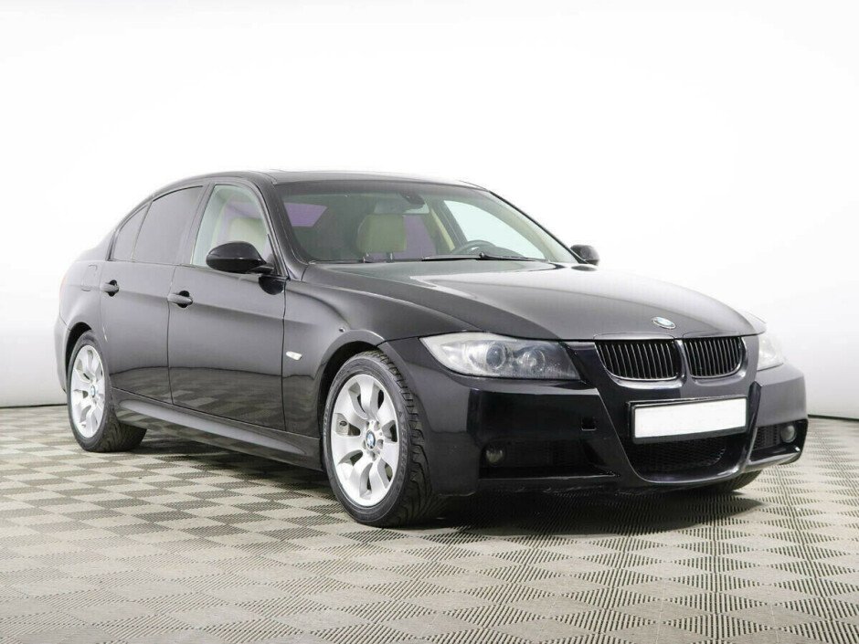 2007 BMW 3-seriya IV, Черный металлик - вид 2