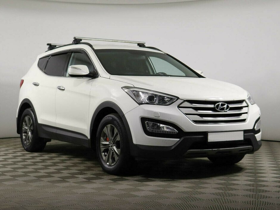2015 Hyundai Santa-fe , Белый  - вид 2