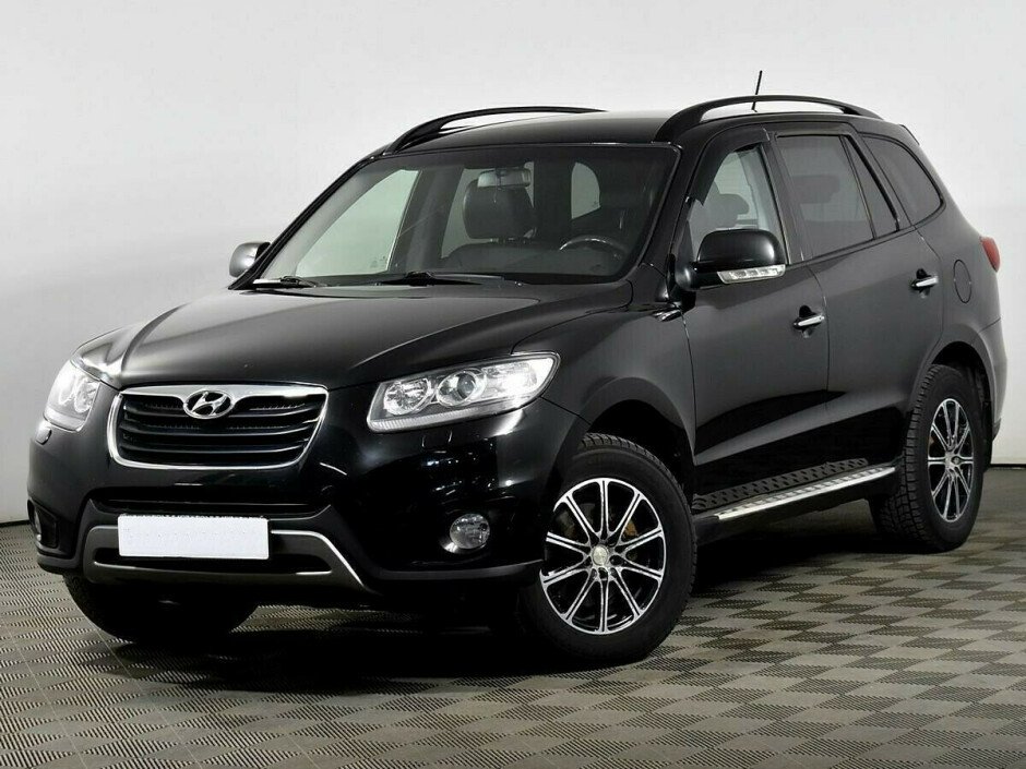 2012 Hyundai Santa-fe , Черный металлик - вид 1