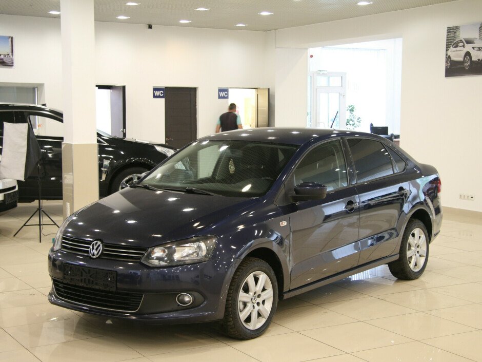 2014 Volkswagen Polo  №6398375, Синий металлик, 461000 рублей - вид 1