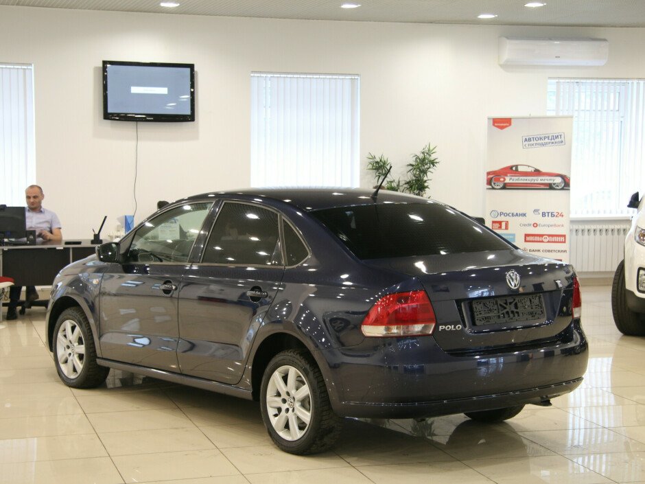 2014 Volkswagen Polo  №6398375, Синий металлик, 461000 рублей - вид 3